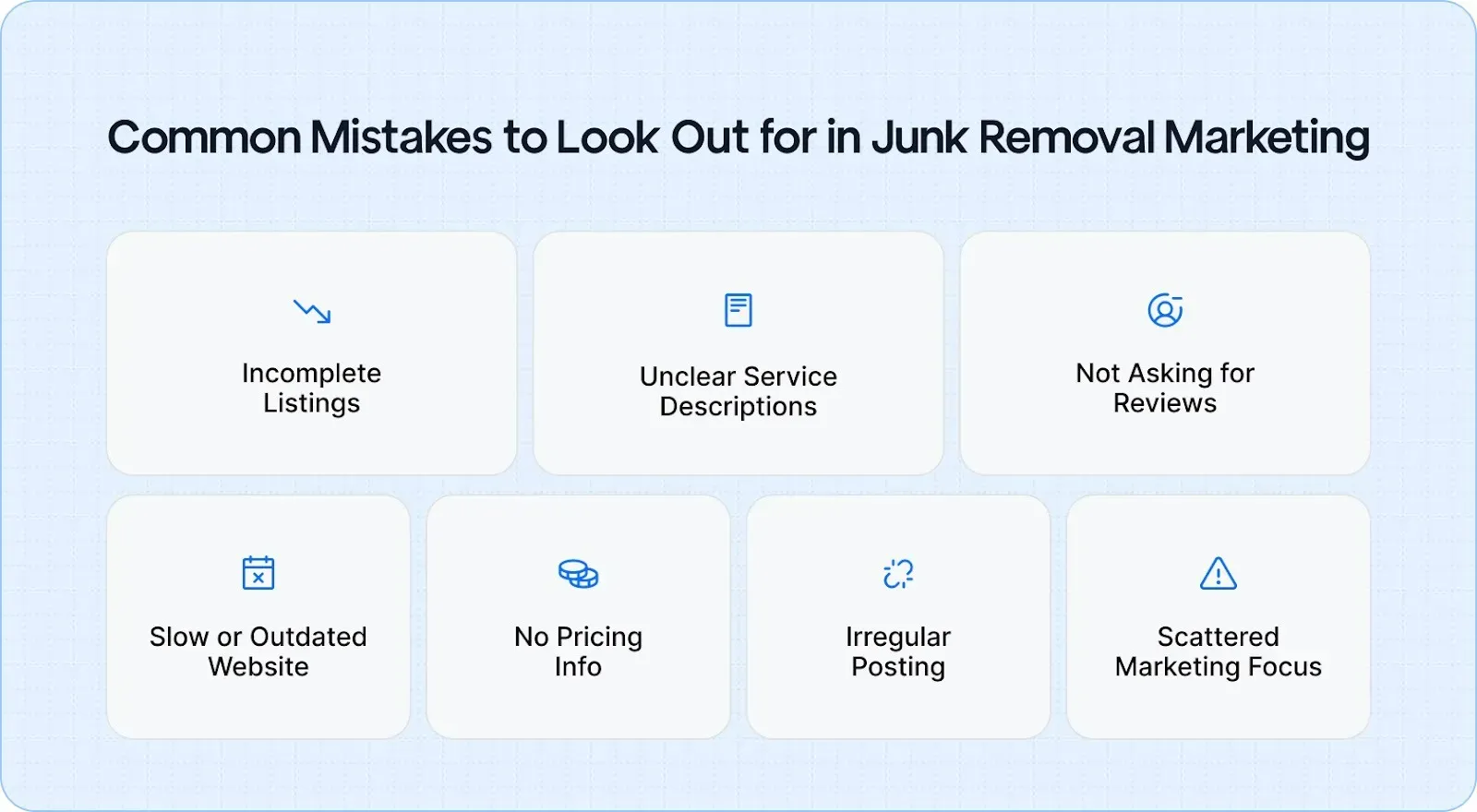 Common Mistakes to Look Out for in Junk Removal Marketing