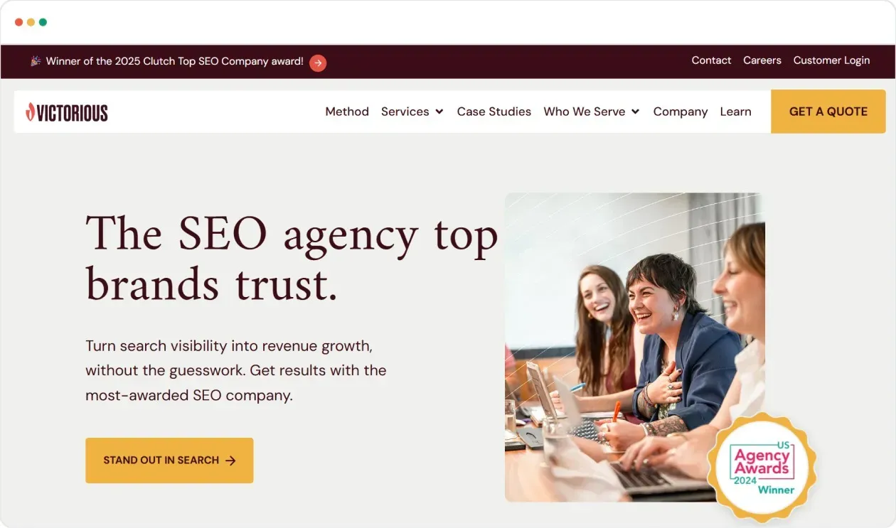 Victorious for manufacturing SEO