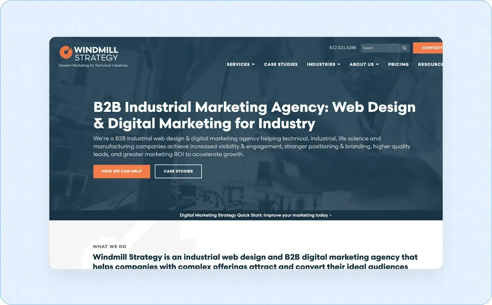 Windmill Strategy for B2B manufacturing SEO
