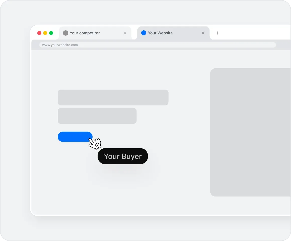 A clear website with a contact button your buyer can use